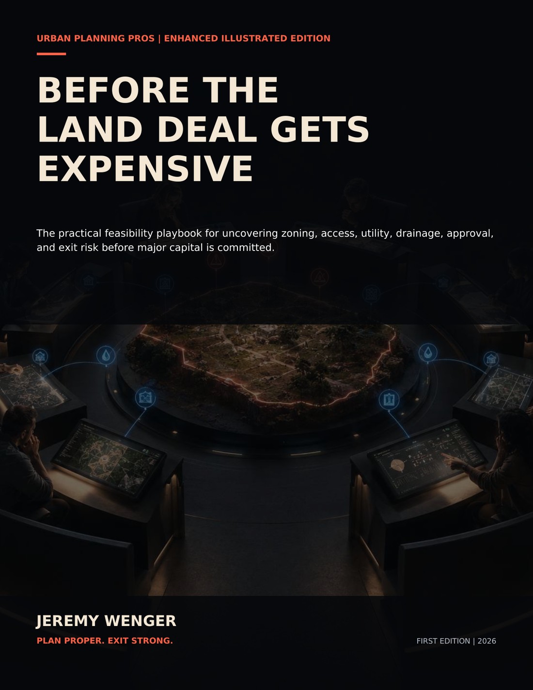 Cover of Before the Land Deal Gets Expensive, the Urban Planning Pros land feasibility ebook