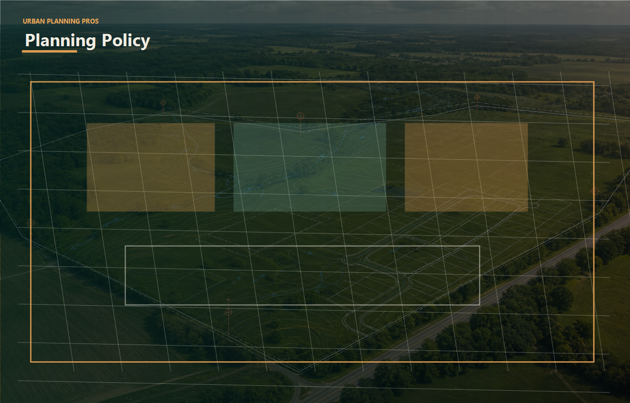 Community-Focused Planning header image for Urban Planning Pros showing Planning policy image with future land-use and review overlays